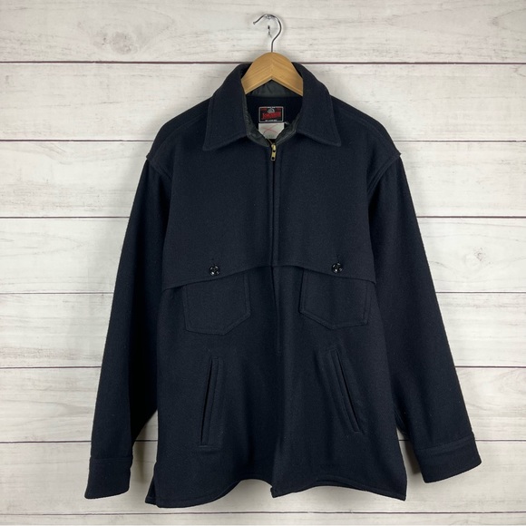 Vintage Johnson Woolen Mills Wool Flannel Shirt Full Zip Jacket